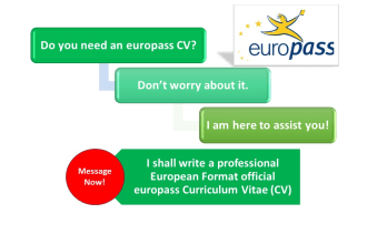 write an european official europass curriculum vitae CV