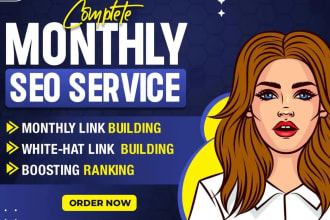 do complete monthly SEO service on page technical off page
