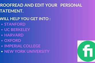 proofread your personal statement, sop and admission essays