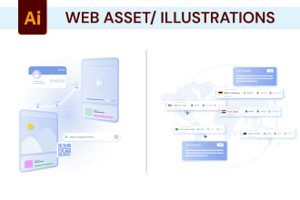 create website illustration web asset hero page illustration