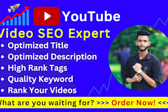 boost your youtube channel with top level video SEO optimizations
