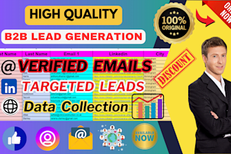 do lead generation, find email, b2b, data collection for you