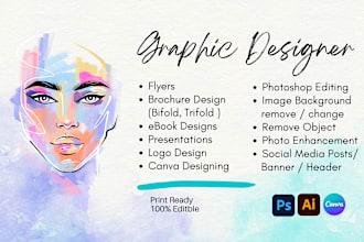 design canva flyer, social media posts, brochure, postcards