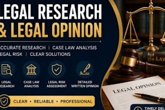 conduct legal research and provide legal opinion