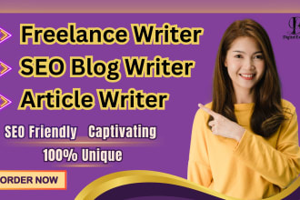 be your freelance writer, social media content writer, and SEO blog writer