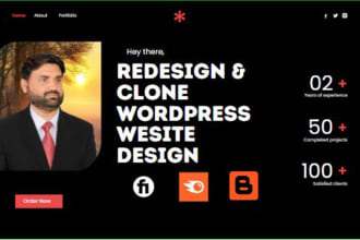 design copy clone website and customize wordpress website