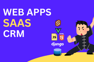 develop web app, saas, CRM as a full stack web dev