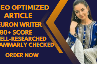 write SEO optimized articles by using neuron writer and jasper