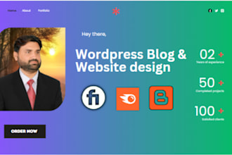 design wordpress website or blog and optimize speed