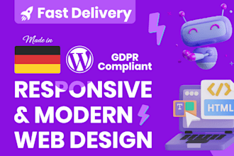 create a website gdpr compliant and modern with elementor