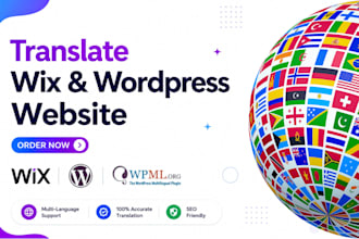 wix or wordpress website translation into multilingual using polylang wpml