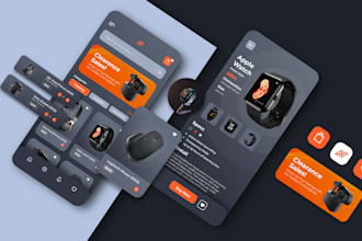 design modern mobile app ui, website ui design and landing page