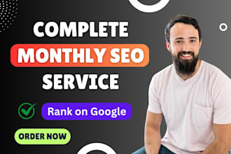 do complete monthly SEO service for google ranking