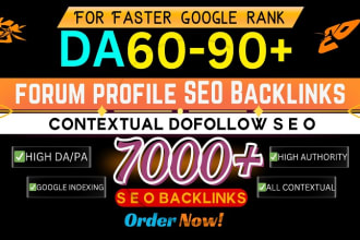 build 7050 social networks and forum profile SEO backlinks