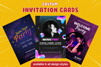 design an invitation card for your wedding birthday or party