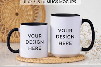 do mug mockups and videos for your etsy digital products