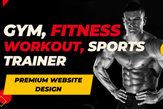 create premium gym, yoga, workout, fitness website