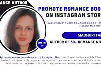 promote your romance book on my instagram story