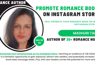 promote your romance book on my instagram story