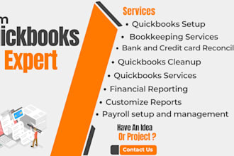 expertly do quickbooks accounting, bookkeeping,reconciliations and setup