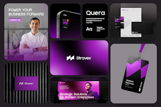 design modern business logo, brand book and brand style guides