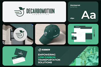 design flat, modern and unique logo with brand style guide