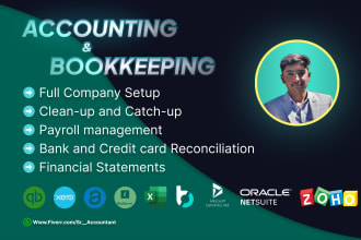 do bookkeeping for real state, e commerce, whole retail, marketing agencies