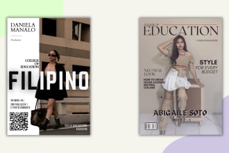 design professional magazine cover and layout in 3 hours