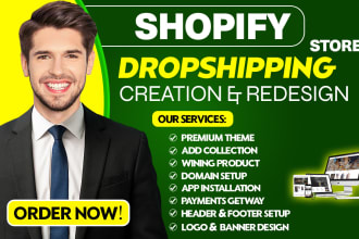 create high converting shopify dropshipping store or website