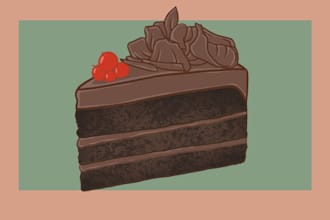 illustrate your food in a cartoon style