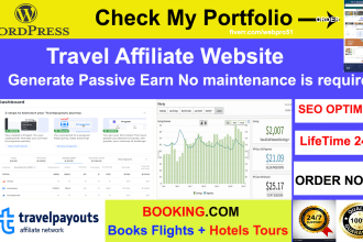 create travel affiliate website to make passive earn