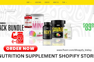design health, nutrition supplement shopify store vitamin supplement store