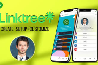setup your linktree bio link landing pages for social media