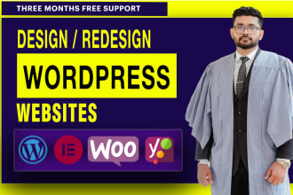 design, redesign, build, rebuild, clone, edit, fix or revamp wordpress websites