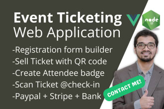 make event ticket system with qr code scanner for event management website