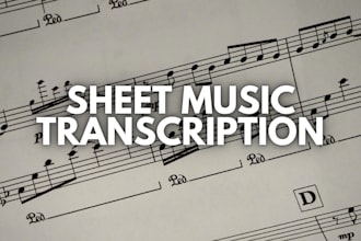 do sheet music transcription for any song