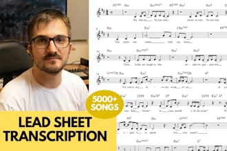 transcribe your song into a professional lead sheet with chords and lyrics