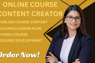create online course content, course curriculum, outline, course module, upload