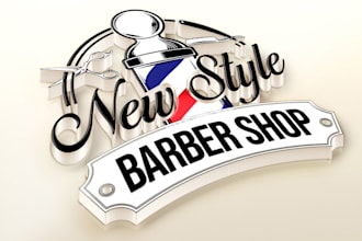 give eye catchy vintage tattoo salon barber and barbershop logo