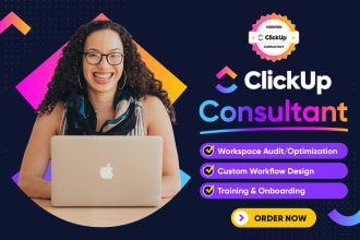 provide clickup training and consulting