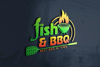 create modern bbq, bakery, coffee shop, food and restaurant logo