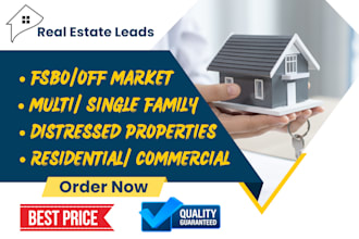 provide distressed property, fsbo, off market, residential, commercial leads
