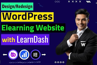 design wordpress lms website using tutor lms, learndash, masterstudy, buddyboss