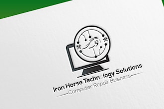 make good looking computer networking logo for your company