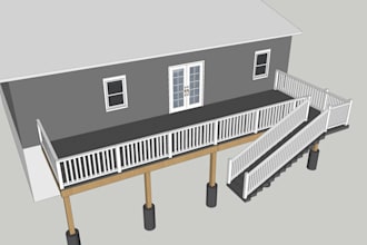 provide you deck patio pergola drawing set for city permit