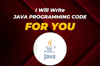 write java programming code for you