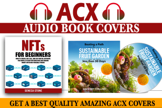 do audio book cover design for acx audible or convert book cover to acx