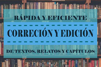 proofread and edit your spanish text, short story or chapter