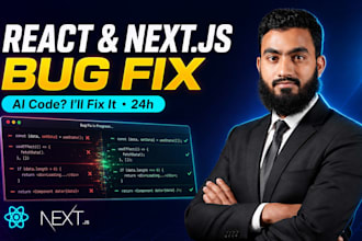 fix bugs in your react, next js website or ai generated code