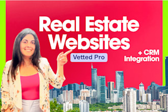 design a real estate or hotel website with crm integrations
